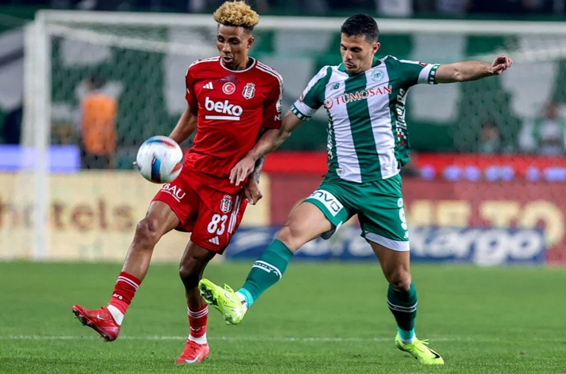 Beşiktaş 9 kişilik rakibi Konyaspor'a 1-0 mağlup oldu! Büyük şok yaşandı - Resim: 3