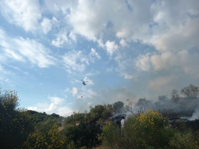 Çanakkale'deki otluk yangını 1 saatte söndürüldü - Resim: 4