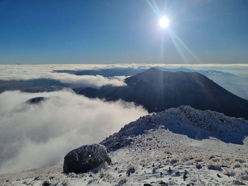 Hasan Dağı’nın zirvesine yağan kar, kartpostallık görüntüler ortaya çıkardı - Resim: 4