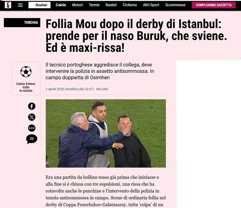 Mourinho'nun Okan Buruk'a hareketi dünya basınında: Marca'dan 2011'e flaş gönderme! - Fotoğraf: 9