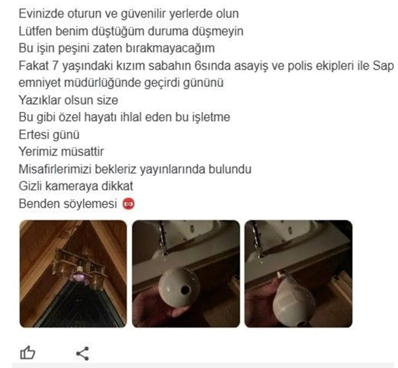 Valilik açıklama yaptı! Bungalovda gizli kamera rezaleti... Jakuzi üzerine yerleştirilmiş - Resim: 1