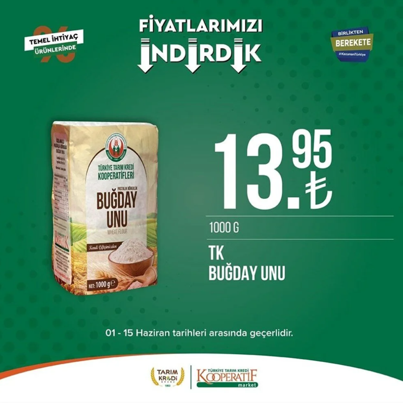 Tarım Kredi Kooperatif Market 5-15 Haziran 2023 indirimleri; Temel ihtiyaç ürünlerine bakın - Resim: 2