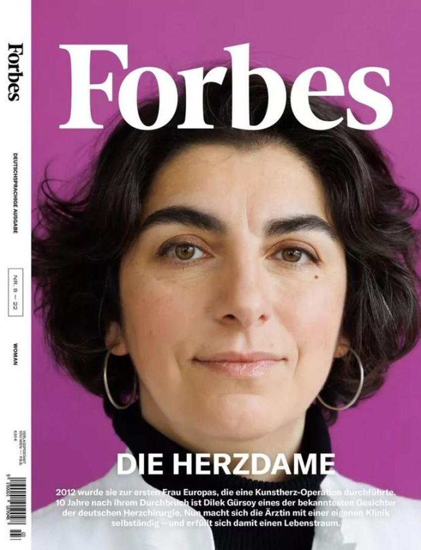 Avrupa'da bir ilki gerçekleştirdi: Yapay kalp cerrahı Dilek Gürsoy, Forbes dergisine kapak oldu - Resim : 1