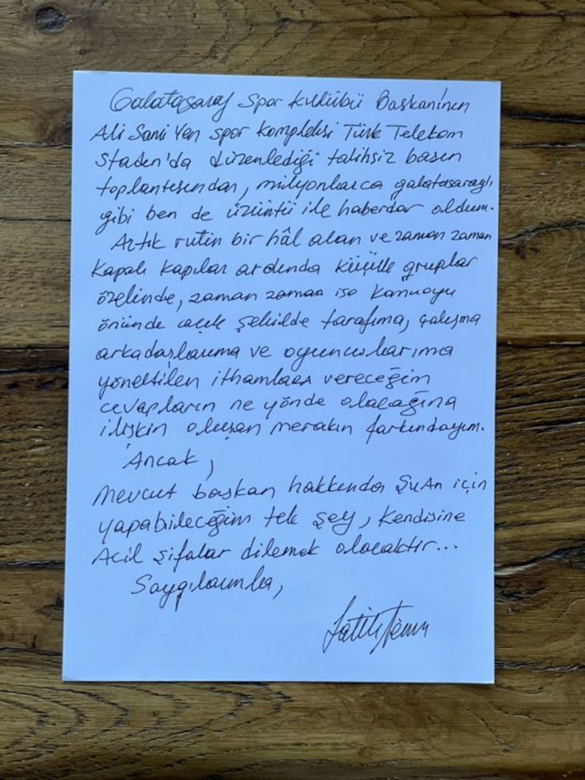 Galatasaray'da Fatih Terim'den Mustafa Cengiz'e yanıt: Şu an için yapabileceğim tek şey, kendisine acil şifalar dilemek olacaktır - Resim : 1