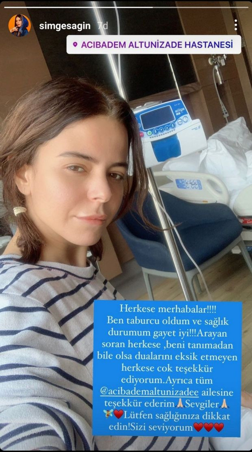 Ameliyat olan Simge Sağın taburcu oldu - Resim : 1