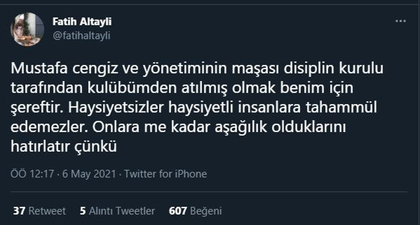 Fatih Altaylı'dan Mustafa Cengize: Başkanlık koltuğunu işgal eden adapsız zat - Resim : 3