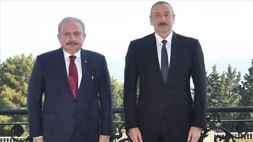 TBMM Başkanı Şentop, Azerbaycan Cumhurbaşkanı Aliyev ile görüştü - Resim : 1
