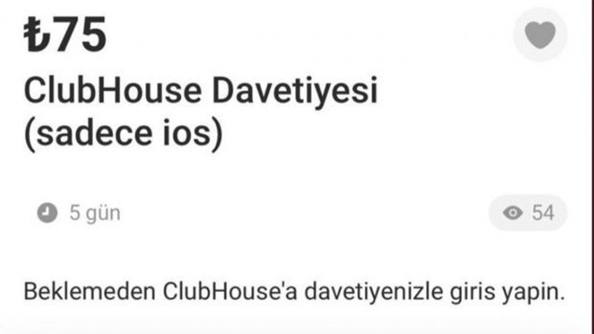 Clubhouse davetiyesi karaborsaya düştü - Resim : 1