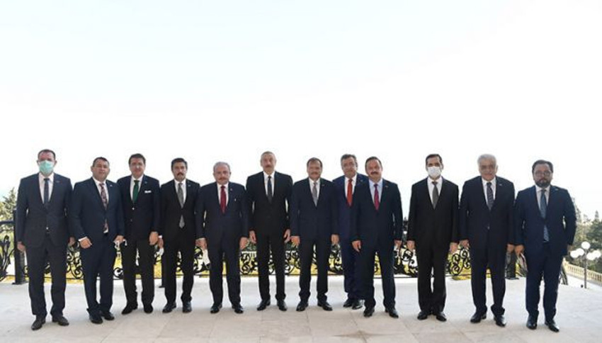 TBMM Başkanı Şentop, Azerbaycan Cumhurbaşkanı Aliyev ile görüştü - Resim : 2