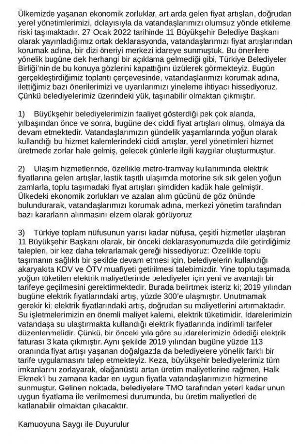 Ekrem İmamoğlu'ndan yeni paylaşım: 'Ortak açıklamamızdır' diyerek duyurdu! - Resim : 1