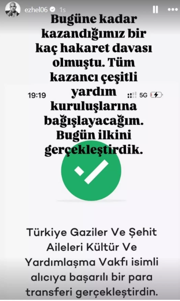 TÜGŞAV, rapçi Ezhel’in bağışını kabul etmedi! İşte sebep olarak gösterilen o paylaşımlar - Resim : 1