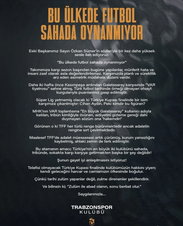 Trabzonspor'dan sert açıklama: Hakkımızı yiyen kendi geleceğini harcar - Resim : 2