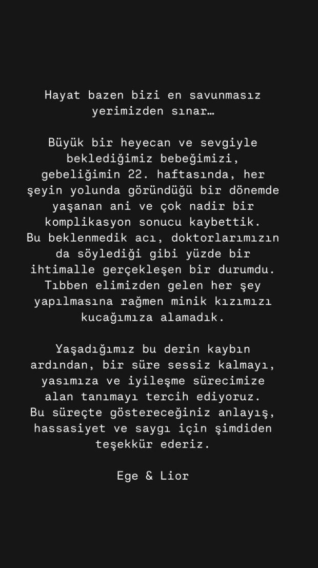 Anne olmak için gün sayıyordu... Ege Kökenli: Bebeğimizi kaybettik - Resim : 1