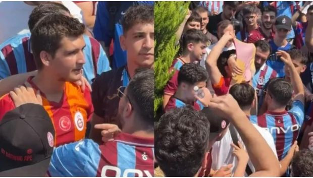 Salah'ı karşılamaya giden Galatasaraylı taraftarı pişman ettiler! Formayı çıkarmak zorunda kaldı - Resim : 1