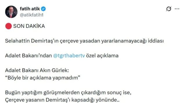 G&uuml;ndem yaratan Selahattin Demirtaş iddiası! Akın G&uuml;rlek&rsquo;ten a&ccedil;ıklama geldi - Resim : 2