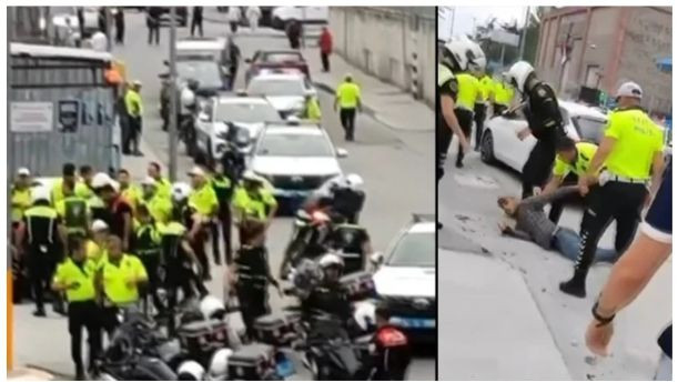 Polise bıçakla saldıran şüpheli ayağından vurularak yakalandı - Resim : 3