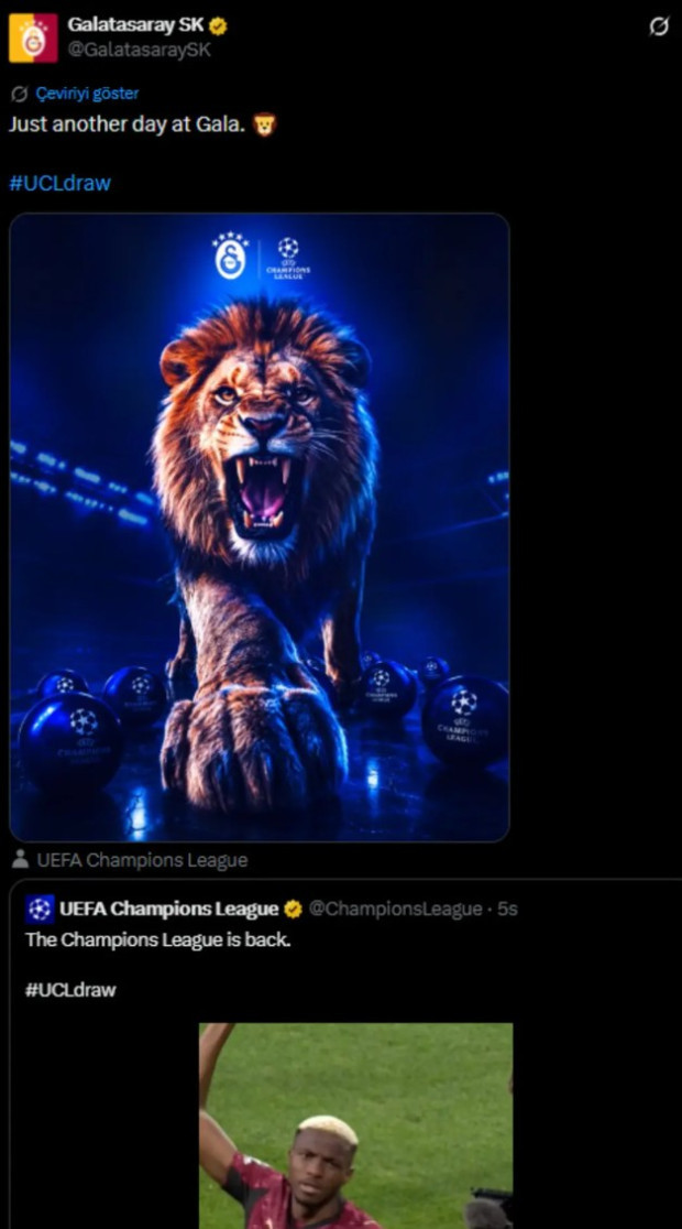 Galatasaray'dan Fenerbahçe'ye Şampiyonlar Ligi göndermesi! Görenleri kızdıracak - Resim : 2
