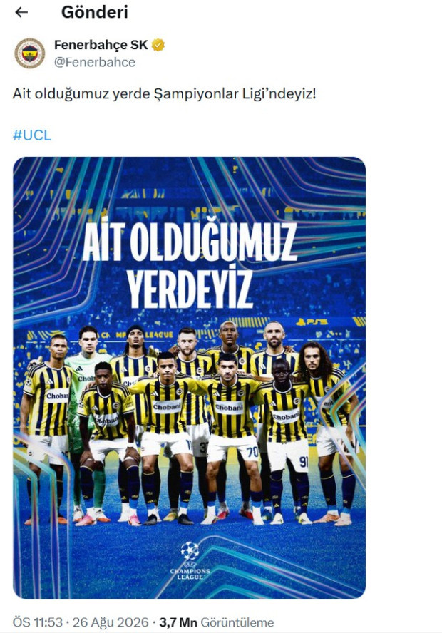 Fenerbah&ccedil;e'den ma&ccedil; biter bitmez flaş paylaşım - Resim : 3
