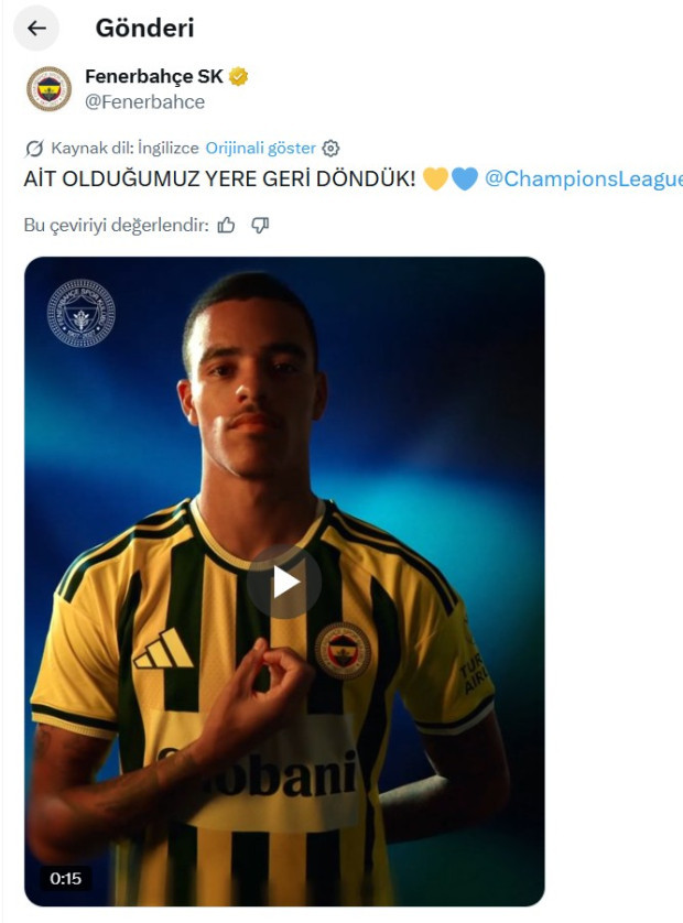 Fenerbah&ccedil;e'den ma&ccedil; biter bitmez flaş paylaşım - Resim : 2