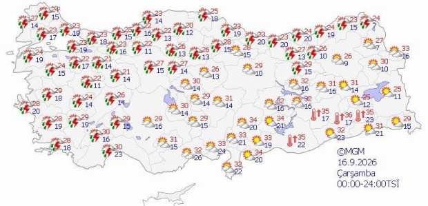 Meteoroloji'den kuvvetli sağanak yağış uyarısı! Bu bölgelere dikkat! - Resim : 1