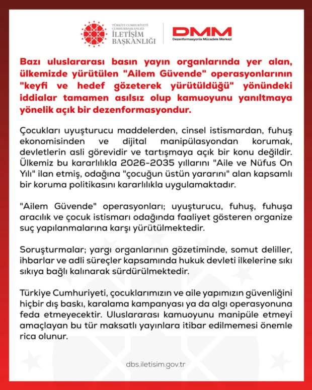 DMM’den Ailem Güvende operasyonları açıklaması: İddialar asılsız - Resim : 1