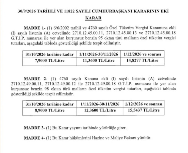 Akaryakıtta &Ouml;TV d&uuml;zenlemesi Resmi Gazete&rsquo;de: Eşel mobil uygulaması sona erdi - Resim : 1