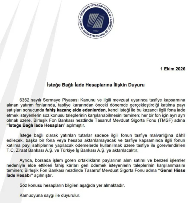 Fonlarda fahiş kazanç sağlayanlara para iadesi imkanı - Resim : 3