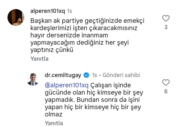 Cemil Tugay AK Parti'ye geçiş sinyalini verdi! Sosyal medyada dikkat çeken yanıt - Resim : 1