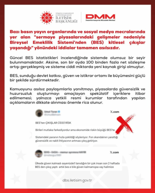 DMM'den BES açıklaması: Kitlesel çıkış iddiaları gerçeği yansıtmıyor - Resim : 1