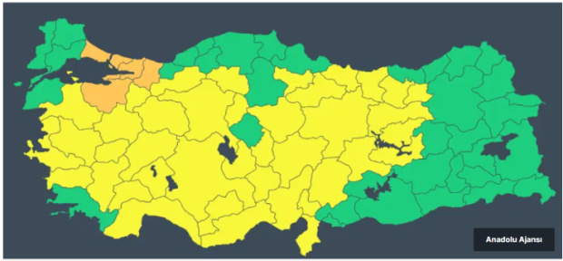 45 ile sarı ve turuncu kodla uyarı! Öğleden sonraya dikkat... Çok kuvvetli yağacak - Resim : 1