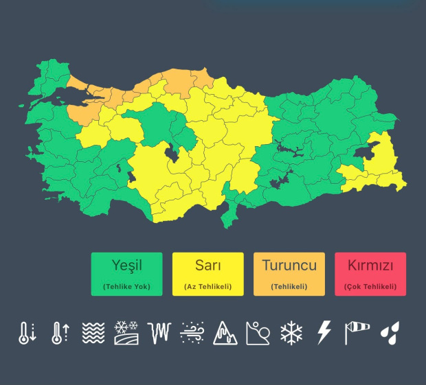 Bakan Kurum "Dikkatli olun" diyerek paylaştı: 10 il için turuncu kod uyarısı! - Resim : 1