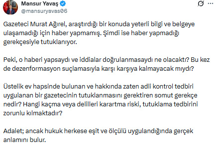 Mansur Yavaş'tan Murat Ağırel tepkisi: "Haber yapmadığı için tutuklanıyor" - Resim : 2