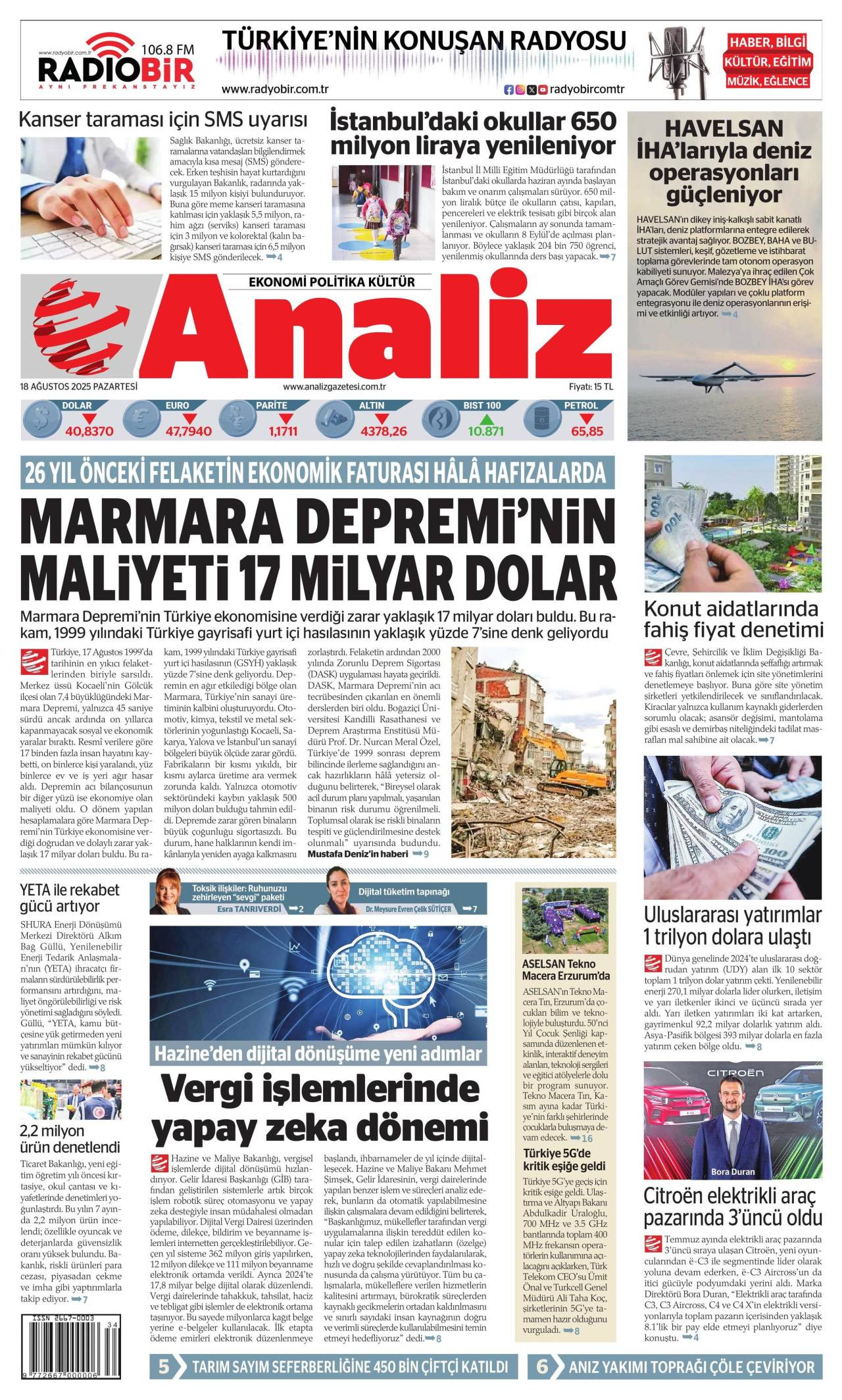 Analiz gazetesi oku