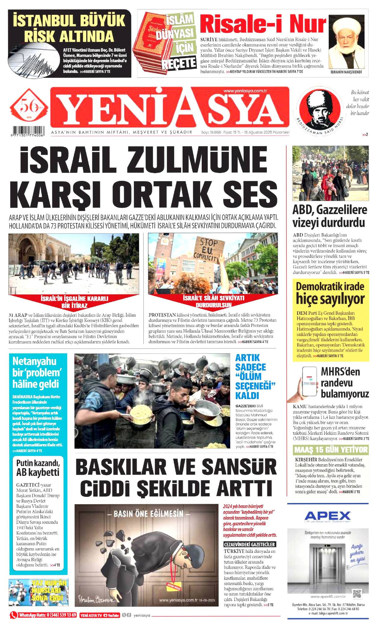 Yeni Asya gazetesi oku