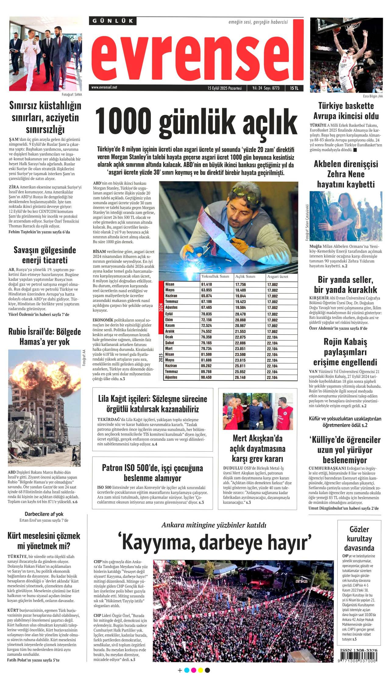 Günlük Evrensel gazetesi oku