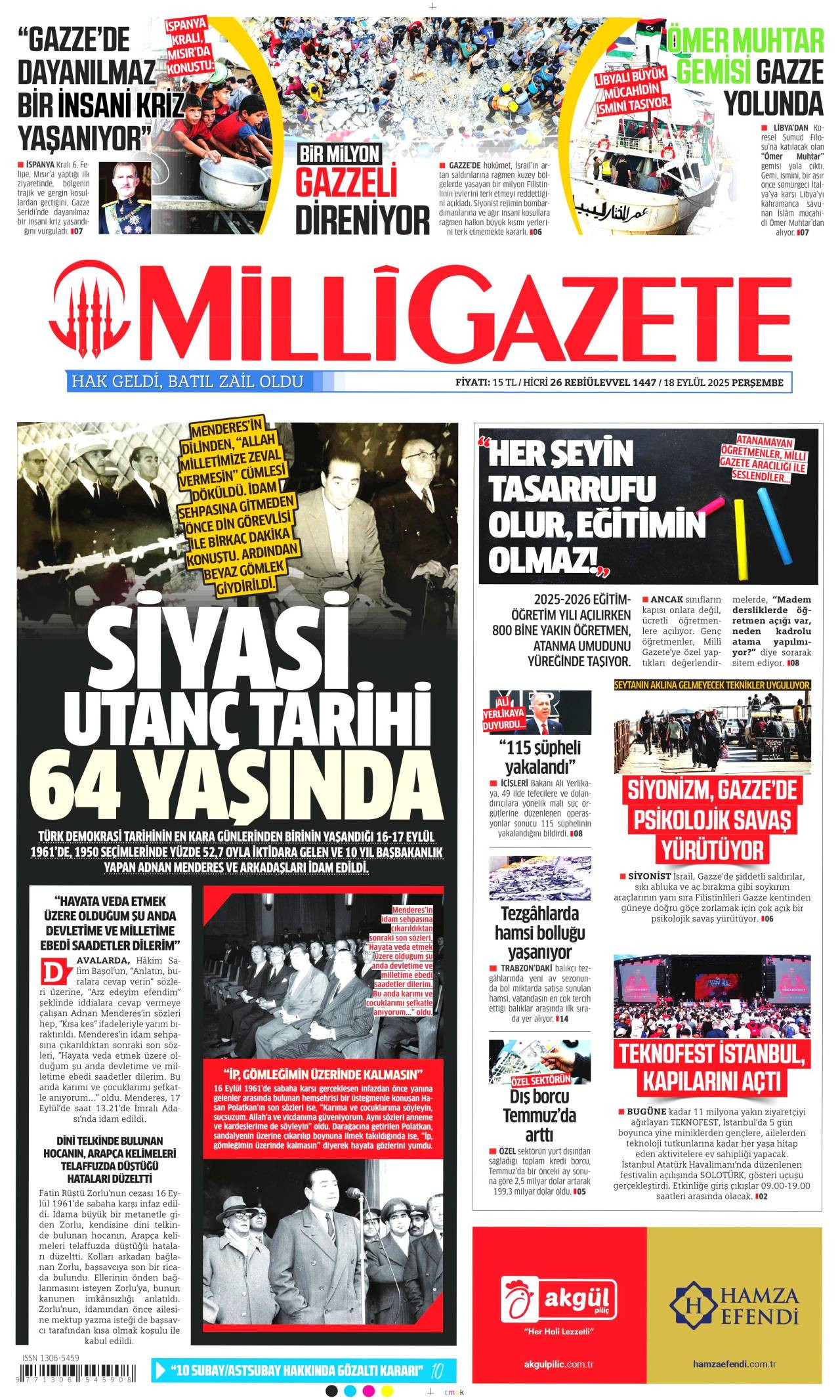 Milli Gazete gazetesi oku