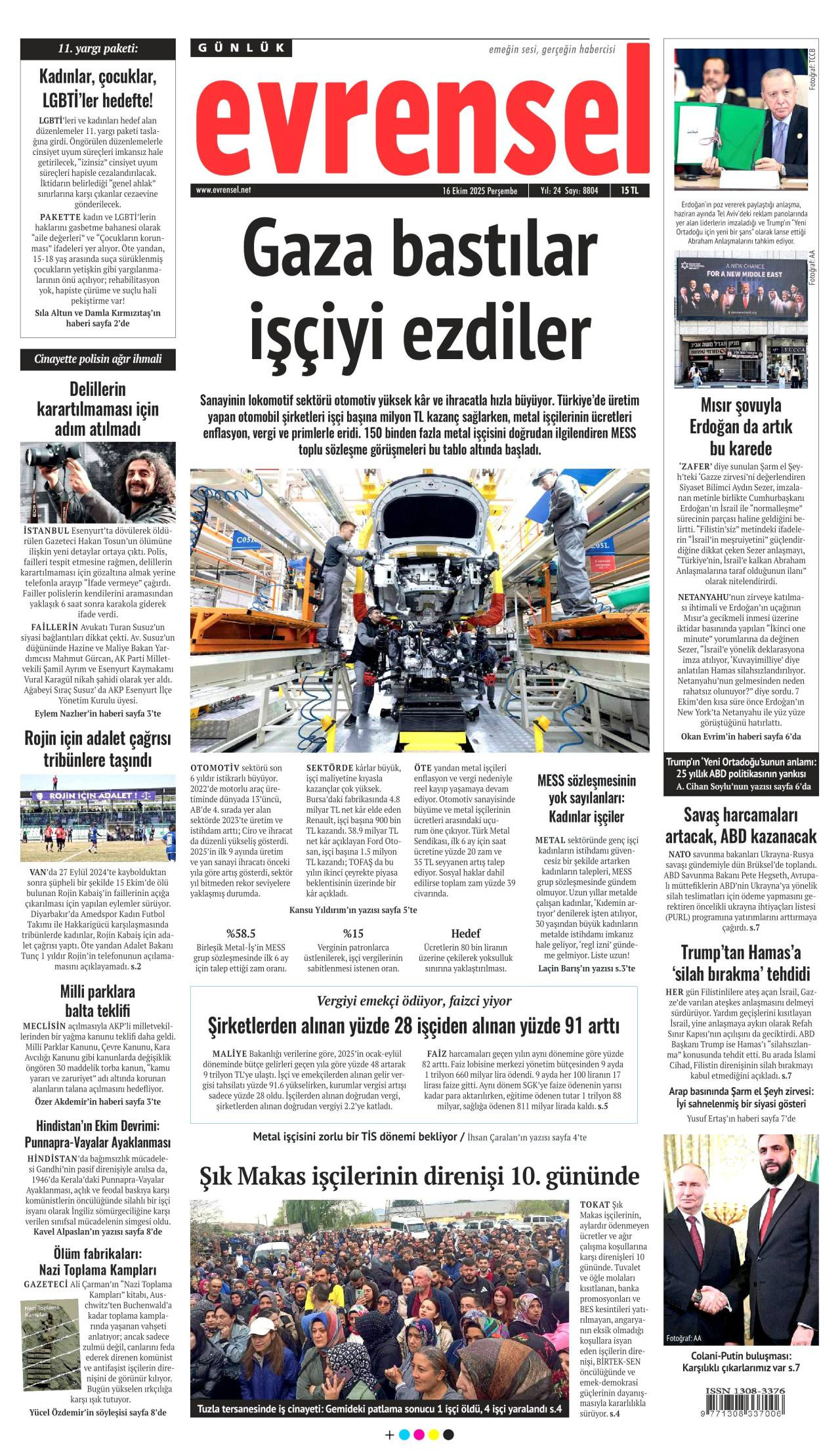 Günlük Evrensel gazetesi oku
