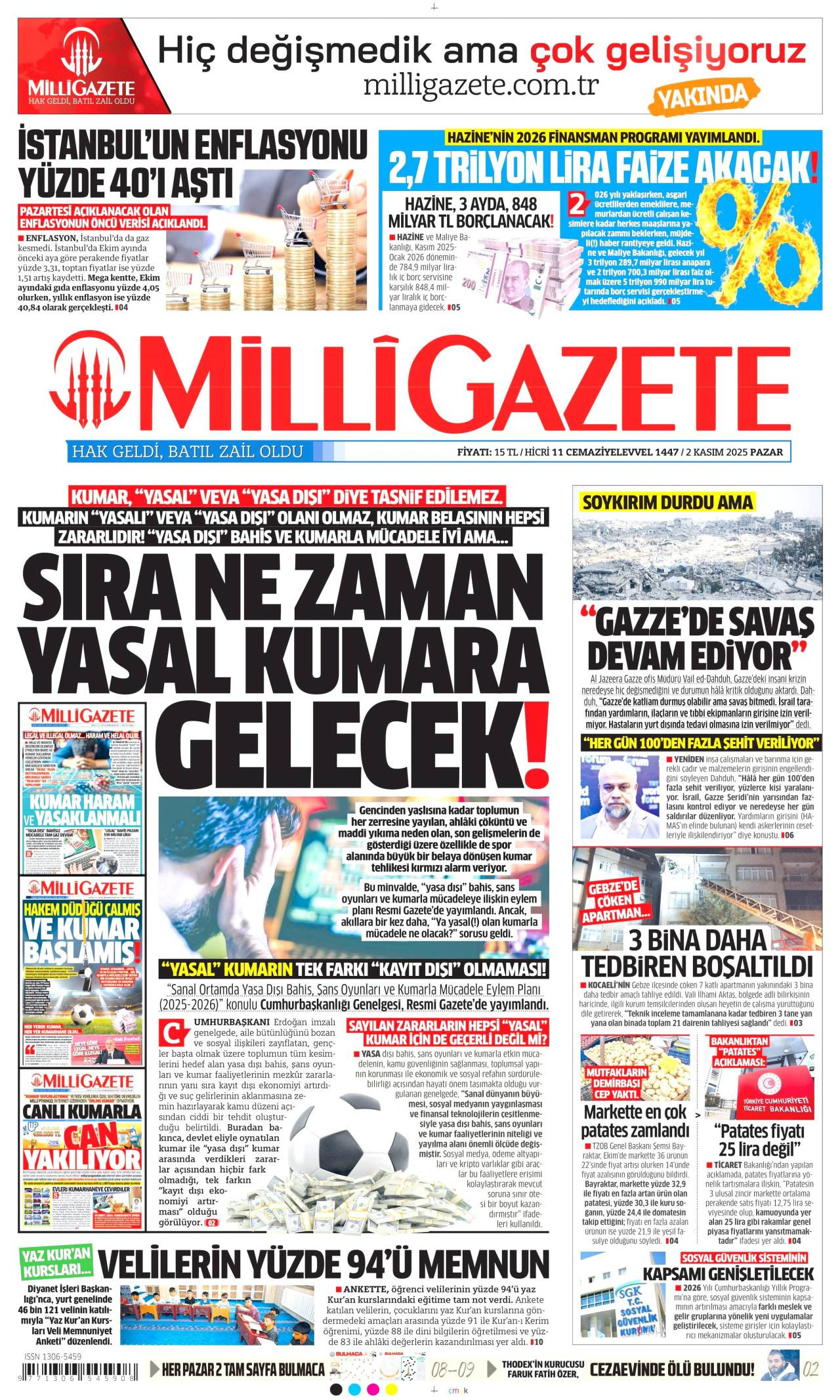 Milli Gazete gazetesi oku