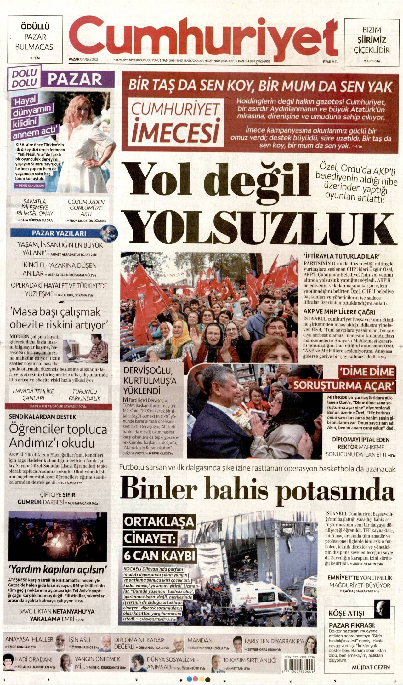 Cumhuriyet gazetesi oku