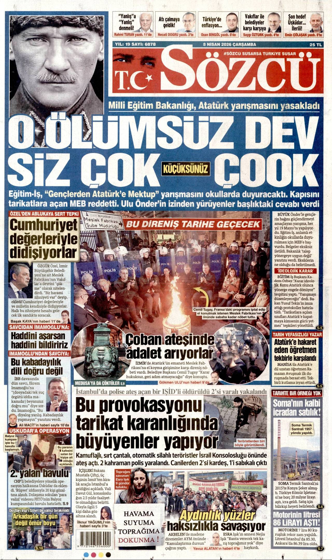 Sözcü Gazetesi Manşeti