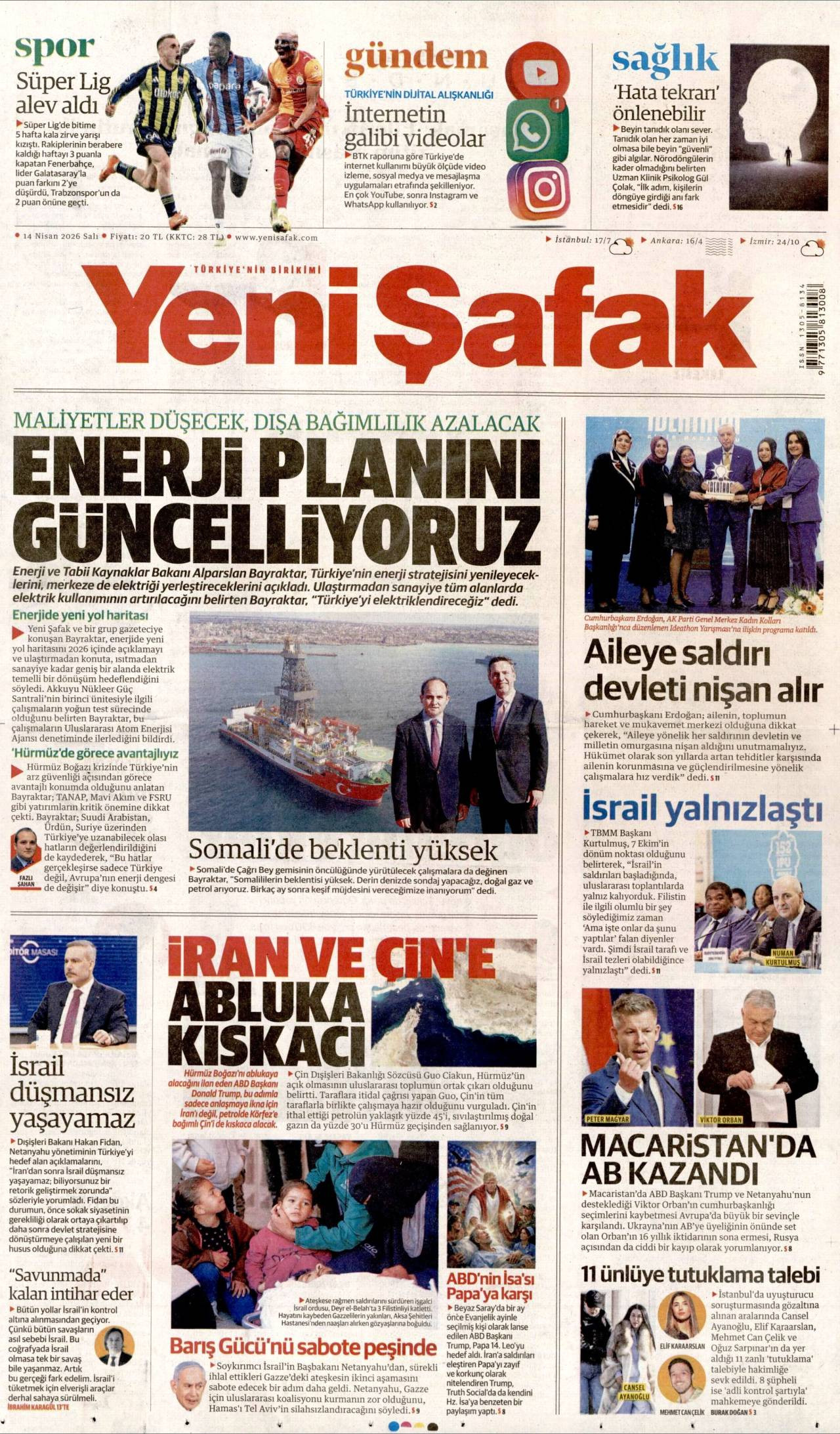 Yeni Şafak gazetesi 