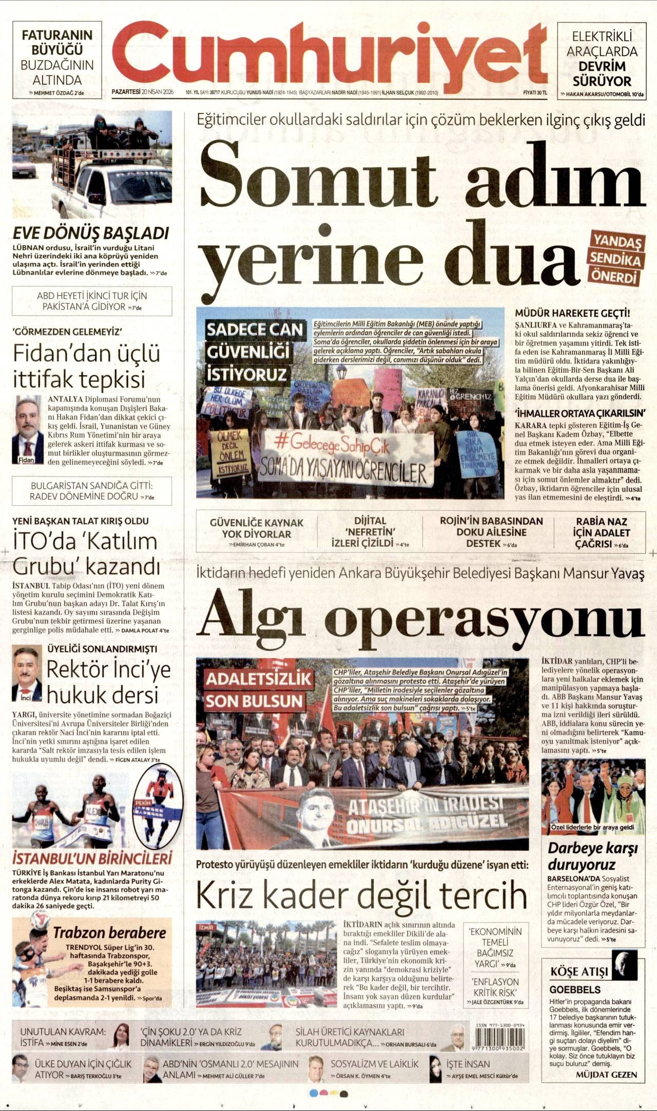 Cumhuriyet gazetesi 
