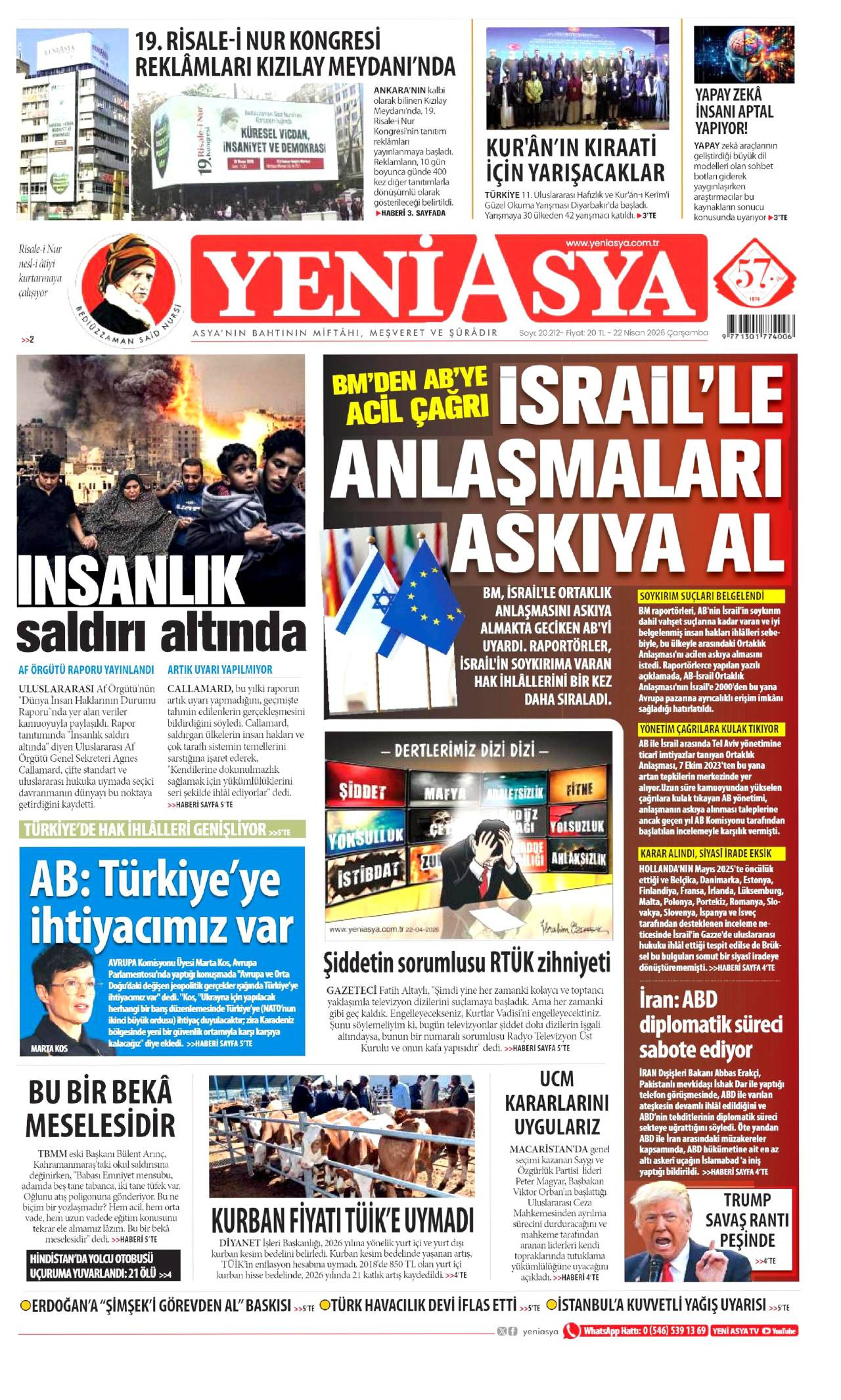 Yeni Asya gazetesi 