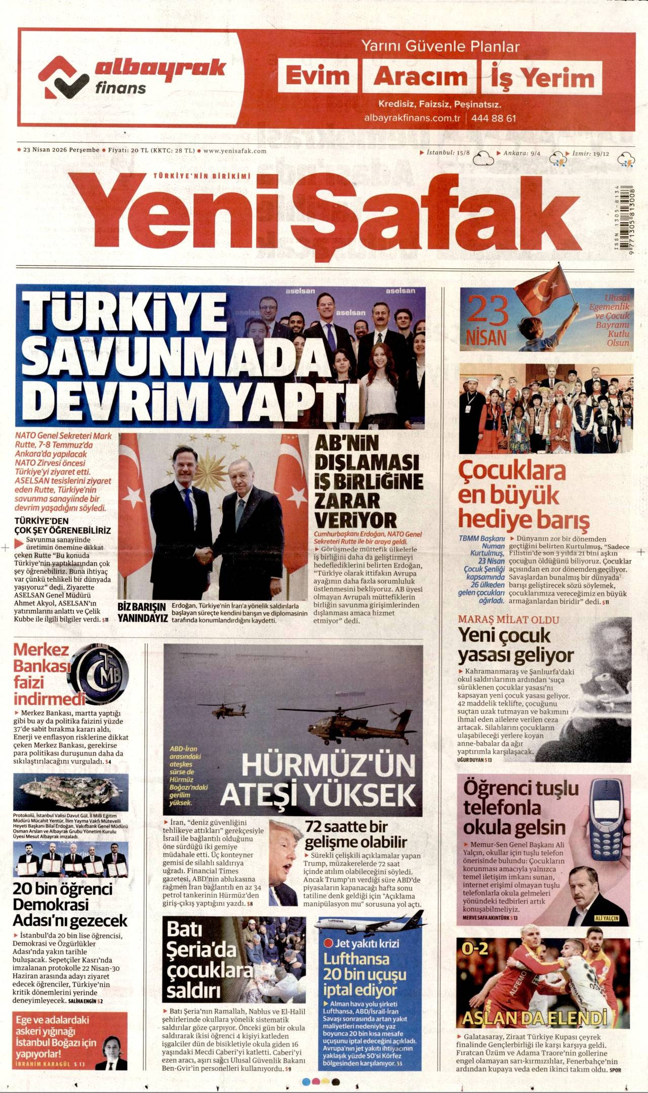 Yeni Şafak gazetesi 