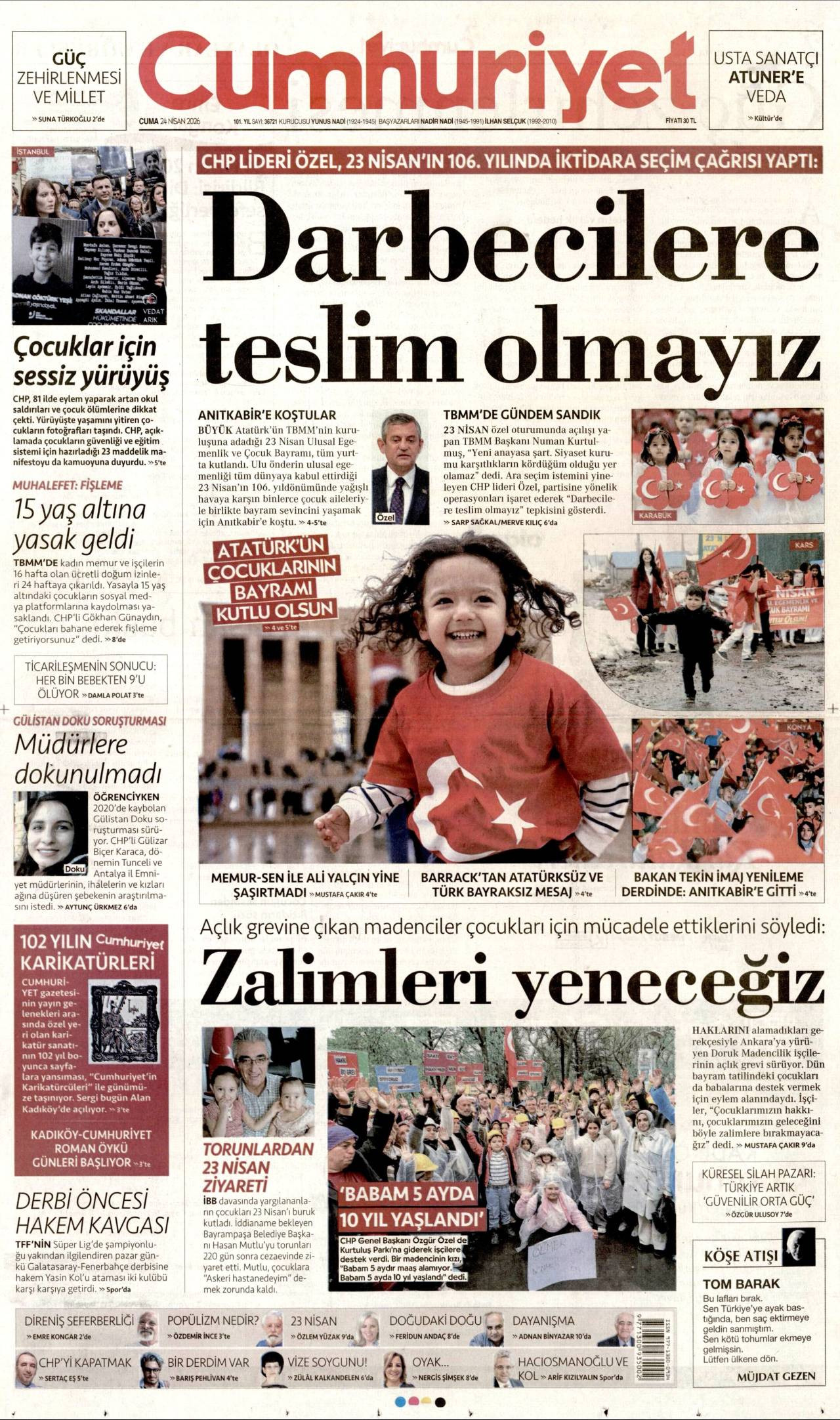 Cumhuriyet gazetesi 