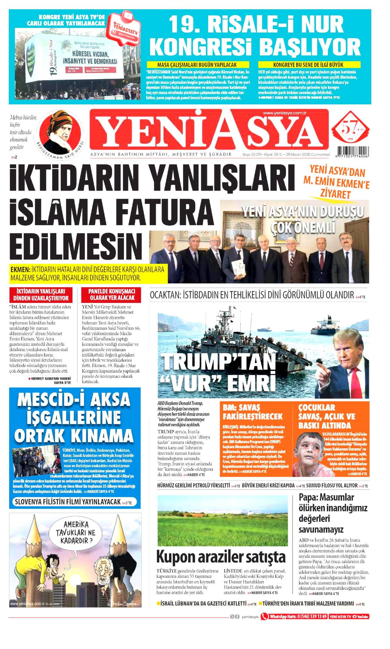 Yeni Asya gazetesi 