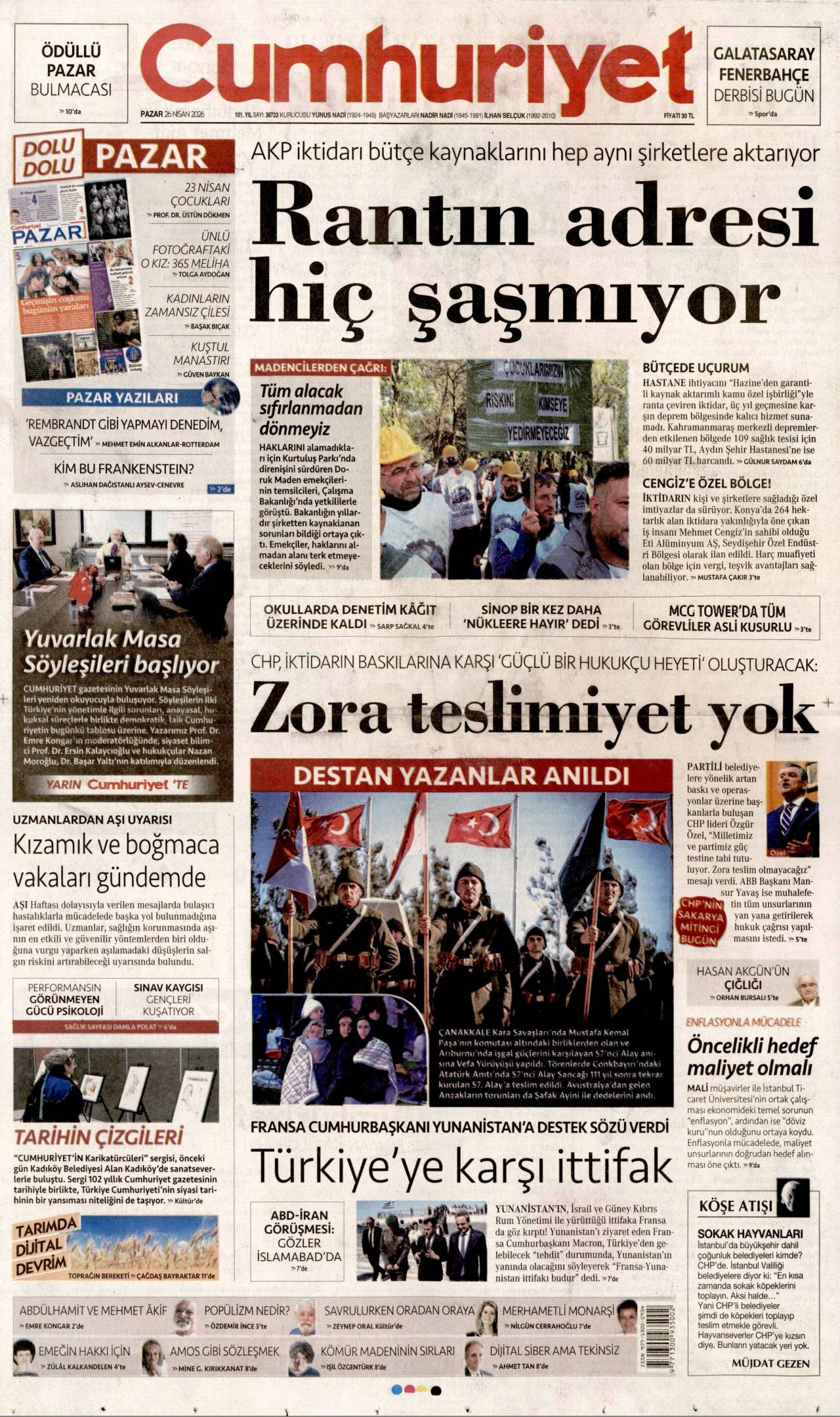 Cumhuriyet gazetesi 