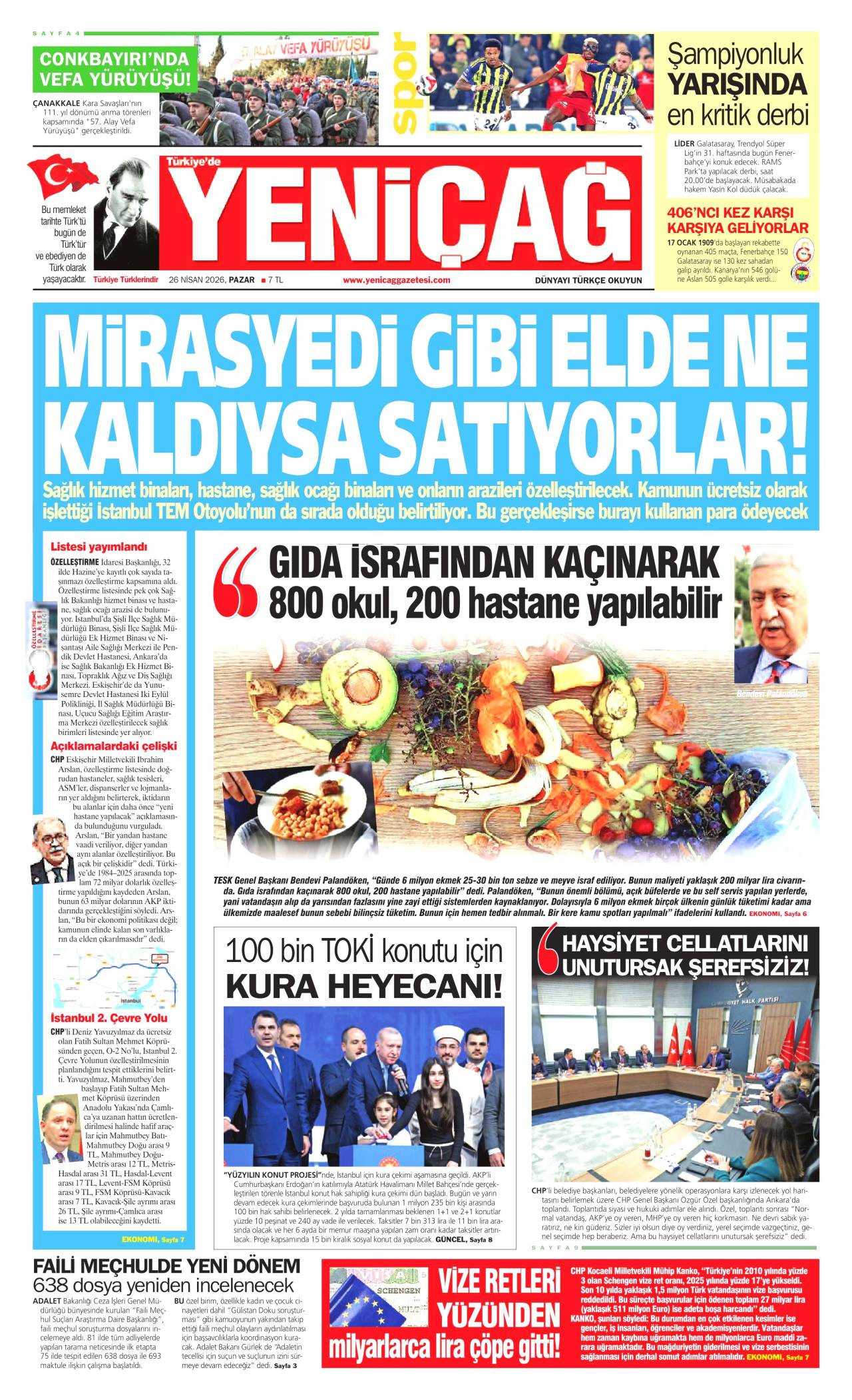 Yeniçağ gazetesi 
