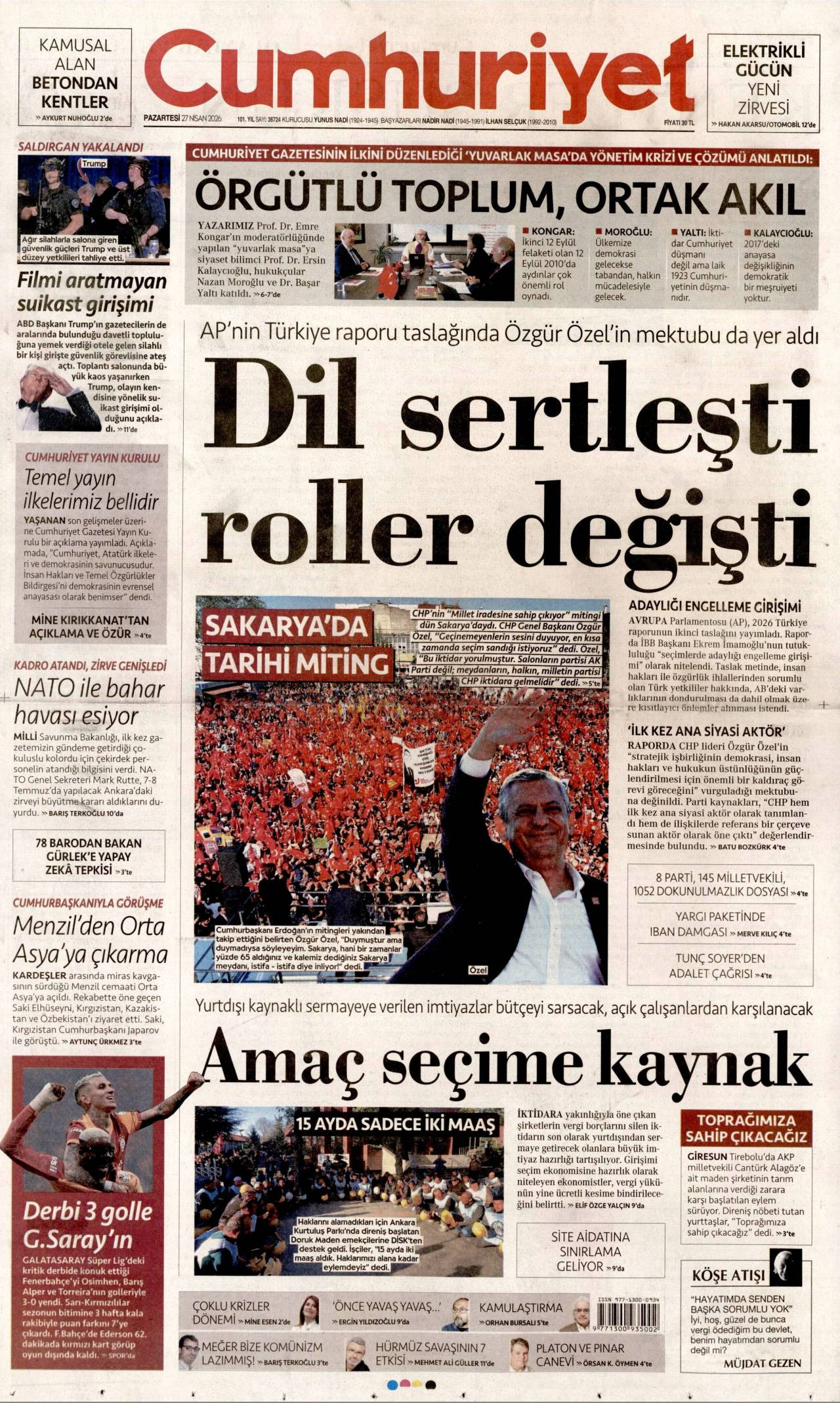 Cumhuriyet gazetesi 
