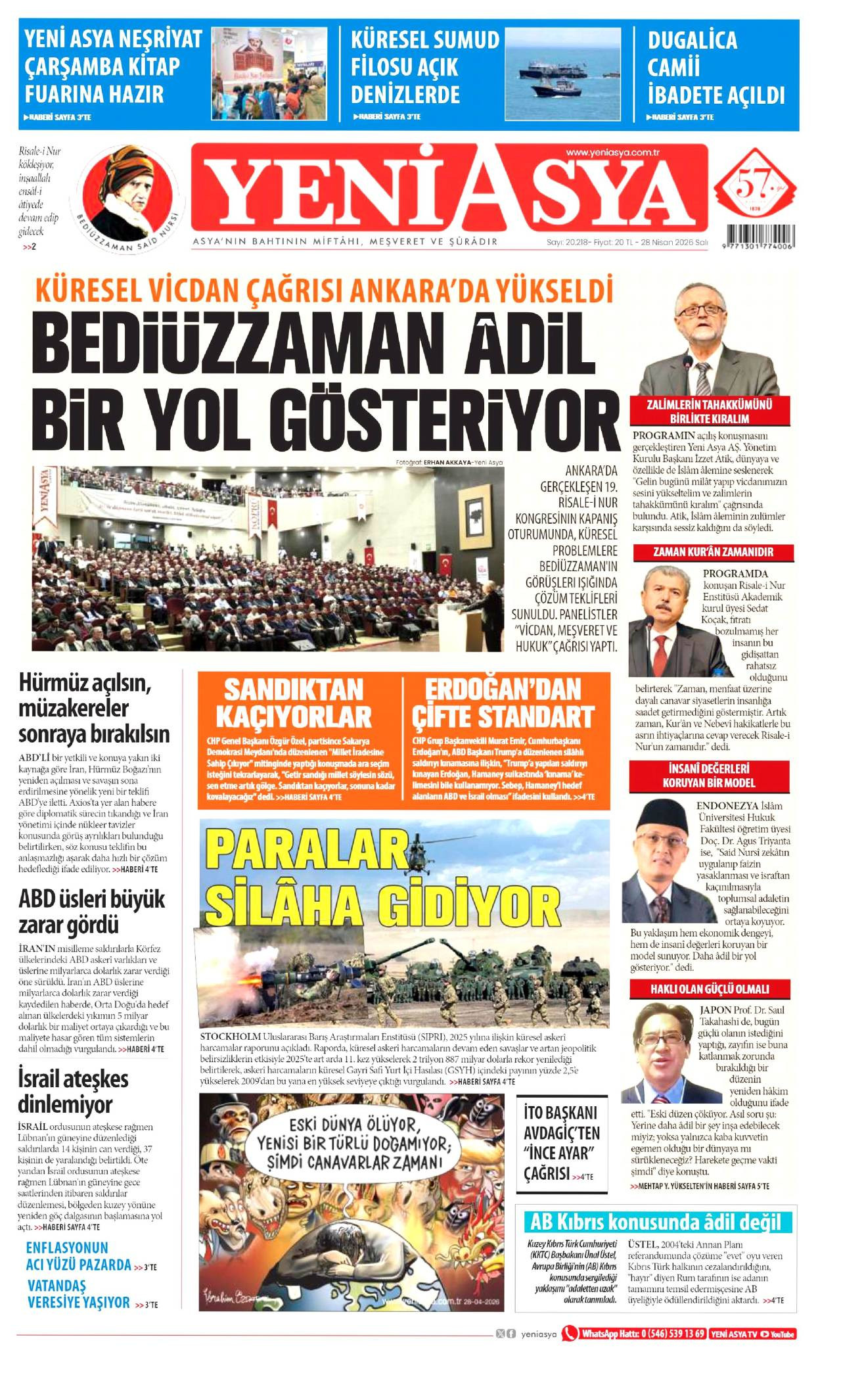 Yeni Asya gazetesi 